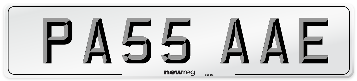 PA55 AAE Number Plate from New Reg